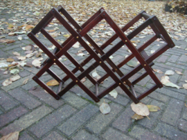 Vintage houten wijnrek - VERKOCHT