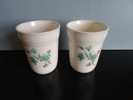 Mok - mokken - bloemetjes - brocante - VERKOCHT