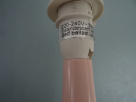 Vintage lampje - roze - VERKOCHT