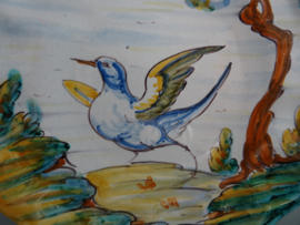 Wandbord vogel - handbeschilderd - Talavera