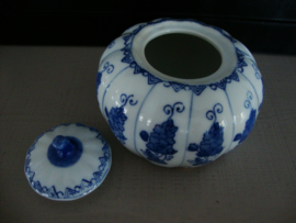 Chinees dekselpotje - blauw wit - VERKOCHT