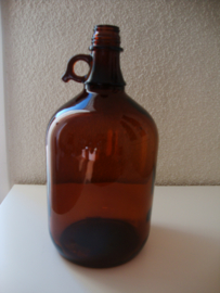 Bruine fles vaas - VERKOCHT