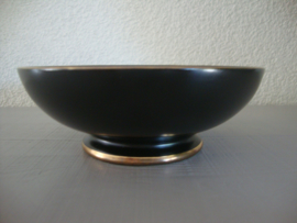 Schaaltje zwart/goud Flora Gouda Holland - VERKOCHT