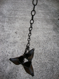 Hang olielamp - Jan de Graaf - bruin - keramiek - VERKOCHT