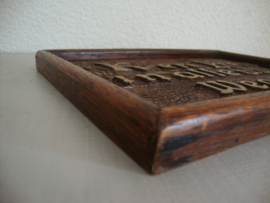 Oud houten tekstbord - VERKOCHT