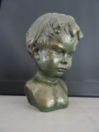 Beeldje - kinderkopje - groen - VERKOCHT