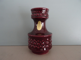 Vintage vaasje - donkerrood/paars - wijnrood - VERKOCHT