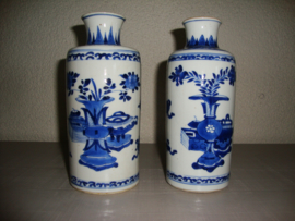 Vaasjes blauw / wit - VERKOCHT