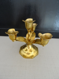 Vintage kandelaar - koper of messing - VERKOCHT