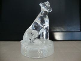 Beeldje glas hond - VERKOCHT