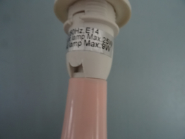 Vintage lampje - roze - VERKOCHT