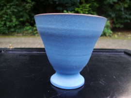 Vintage vaasje - keramiek - aardewerk - blauw - VERKOCHT