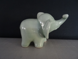 Beeldje olifantje - celadon - VERKOCHT