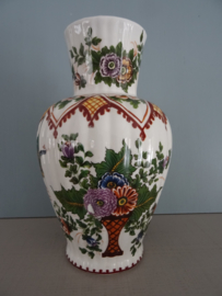 Vaas - vogel en bloemen - VERKOCHT