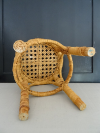 Vintage (planten)krukje - rotan - VERKOCHT
