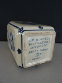 Kruik - Fles De Kuyper's Distilleries schiedam -Delfts blauw - VERKOCHT