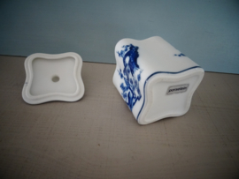 Dekselpotje Porselein - blauw wit - Chinees - VERKOCHT