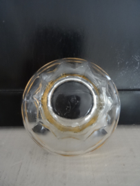 Vintage glazen schaaltjes / gouden randje- Hollywood regency - VERKOCHT