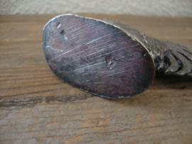 Zilverkleurige haan - beeldje - VERKOCHT