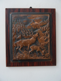 Vintage schilderijtje hert - herten - VERKOCHT