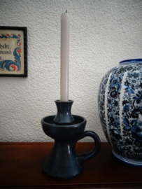 Kandelaar - aardewerk - donkerblauw