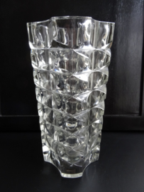Vintage glazen vaas - dik glas - VERKOCHT