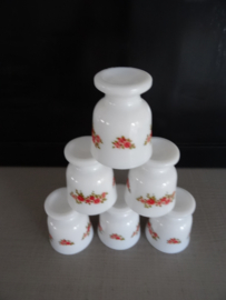 Eierdopjes - vintage - bloemetjes - VERKOCHT