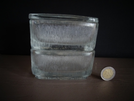 Set schaaltjes - glas - Scandinavisch - stapelbaar - vintage