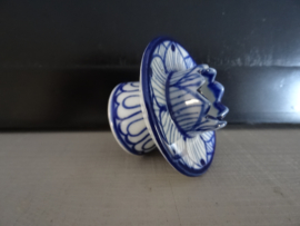 Kaarsstandaard - blauw/wit - VERKOCHT