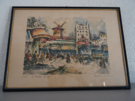 Schilderij / prent - Marius Girard - Le Moulin Rouge