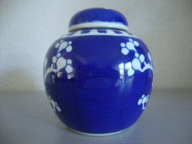 Gemberpotje met bloesemdecor - blauw wit - VERKOCHT