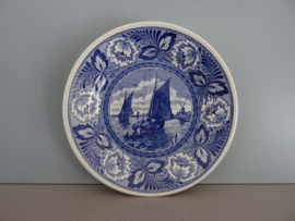 Wandbord Boch - Delfts blauw - schip