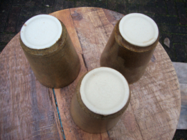 Mokken - keramiek - bruin - Frankrijk - VERKOCHT