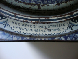Oude trommel Delfts blauw - VERKOCHT