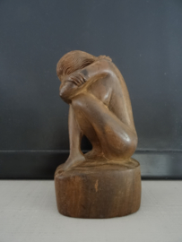 Beeldje hout - houtsnijwerk - VERKOCHT