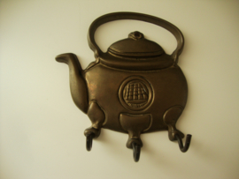 Koperen of messing ophanghaak theepot - VERKOCHT