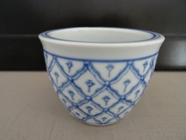 Blauw/wit (bloem)potje - VERKOCHT