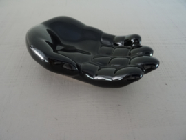 Vintage schaaltje hand - zwart - VERKOCHT