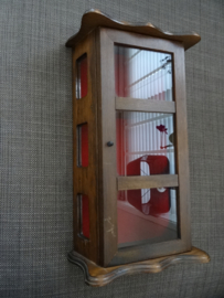 Klein vitrinekastje - hout - vintage - VERKOCHT