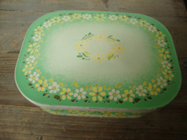 Brocante trommeltje blikje - VERKOCHT
