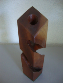 Houten kandelaar - VERKOCHT