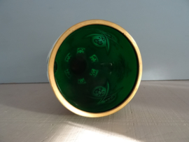 Glas Uberfang - overlay glas - Boheems - groen - VERKOCHT