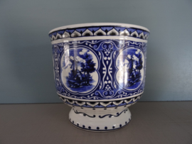 Bloempot Delfts blauw - T. Delfts - molen - Hollands - VERKOCHT