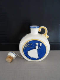 Aardewerk vaasje Delfts blauw/geel- VERKOCHT