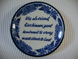 Tekstbordje delfts blauw - VERKOCHT