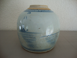 Grote gemberpot - blauw wit - VERKOCHT