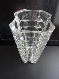 Vintage glazen vaas - dik glas - VERKOCHT
