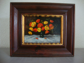 Schilderij bloemen - J. van Garden - VERKOCHT