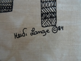 Vintage doek / kunst / schilderij - Heidi lange - VERKOCHT