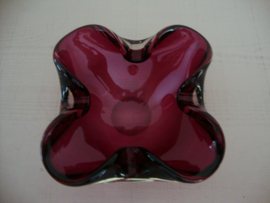 Vintage glazen asbak - VERKOCHT